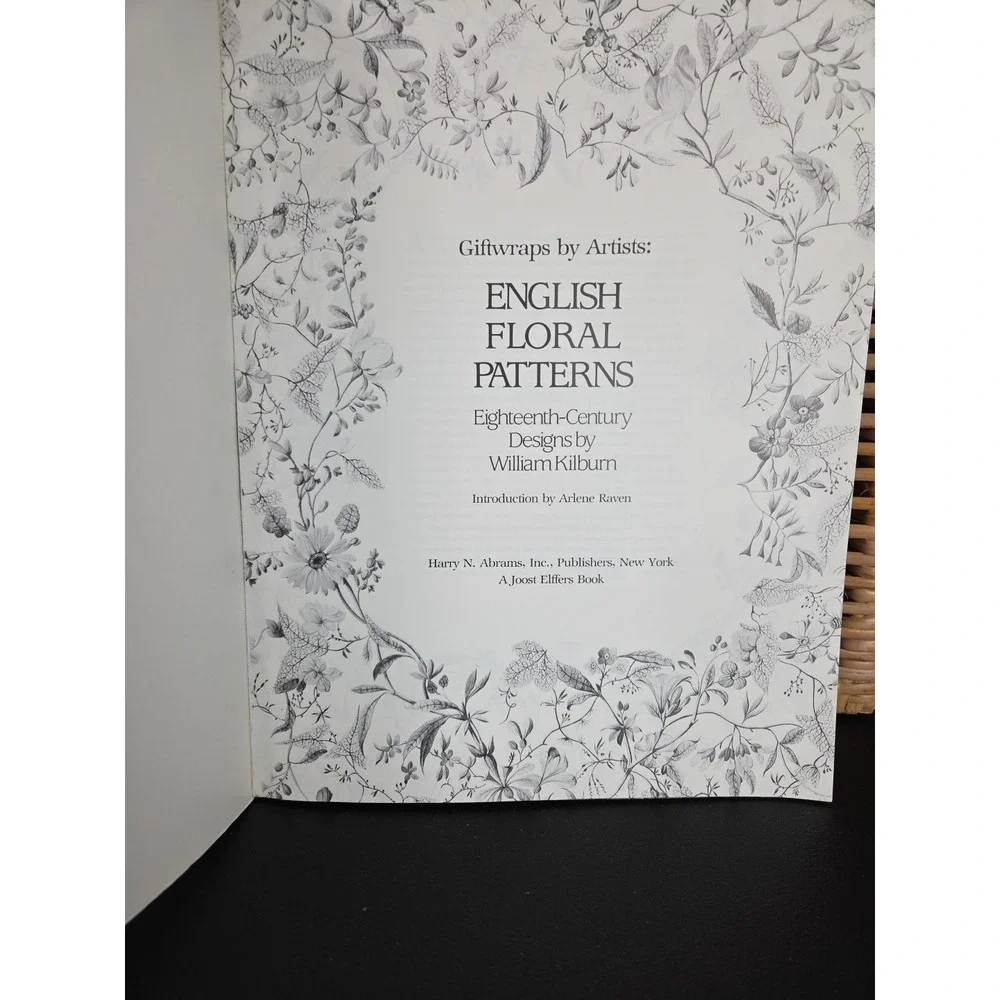 Giftwraps by Artists: English Floral Patterns 18th Century Giftwraps Book USED!